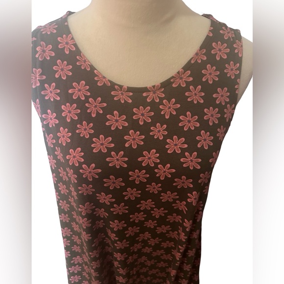 NWT Architect Pink Flowers Soft stretchy Large Flowy Midi Dress for Summer Fall - Picture 3 of 9